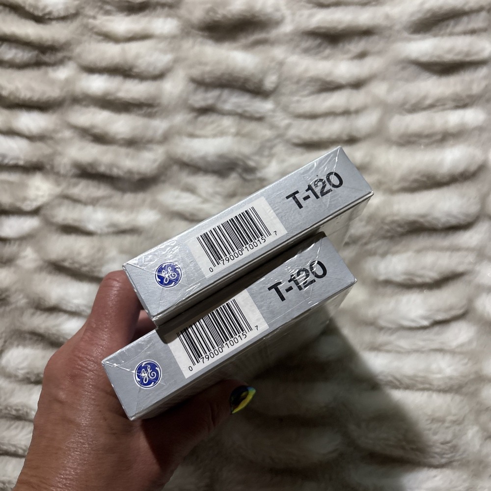 2 - GE T-120 Hi-Fi 6 hr VHS Blank Videocassette Tape for VCRs SEALED NEW - Picture 3 of 7